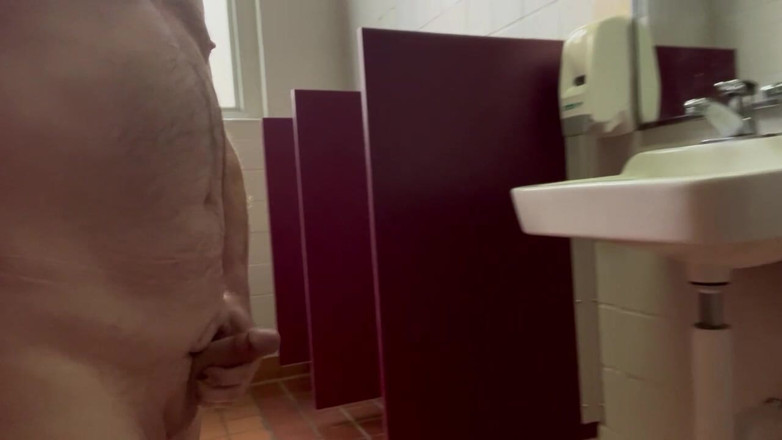 Sen Desi: Public Restroom Strip and Cum at University