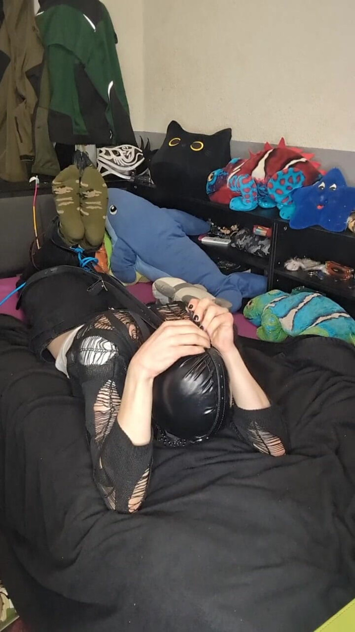 AJ_the_catgirl: ลองหัว Harnes Hogtie
