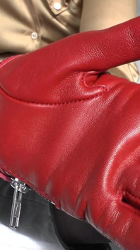 Intense Sniffing of My Red Leather Gloves, Lady Victoria Valente