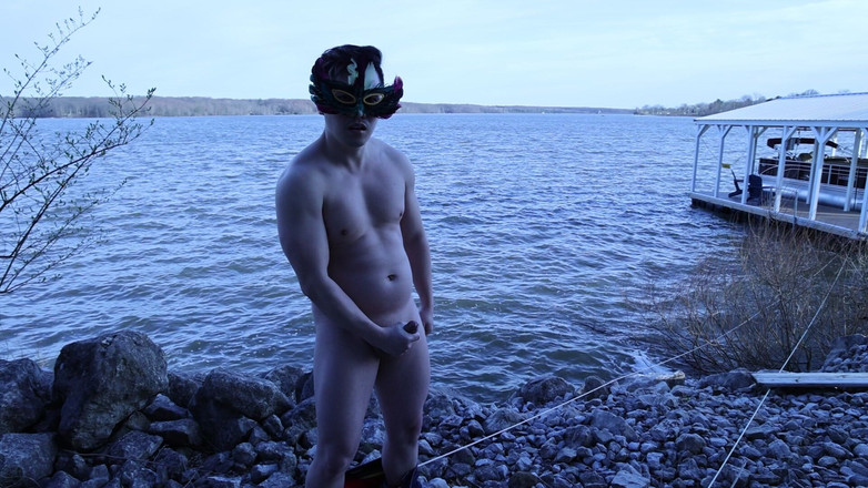 barenakedboy: 호수에서 플렉스와 딸키기