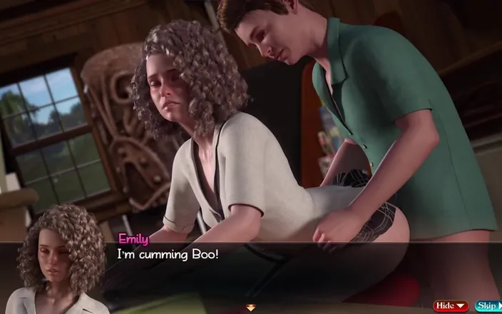 Porngame201: Treasure of Nadia - story scenes #6 - two babes learning sex on...