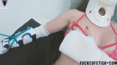 Fucked fetish: Kuku balon medical broken crutches