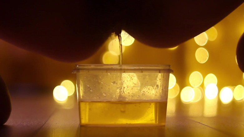 Hairypussyangel: Nice Pee Drink for My Slave