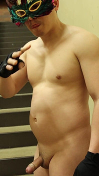 Jerk off by the Stairs at the Gym