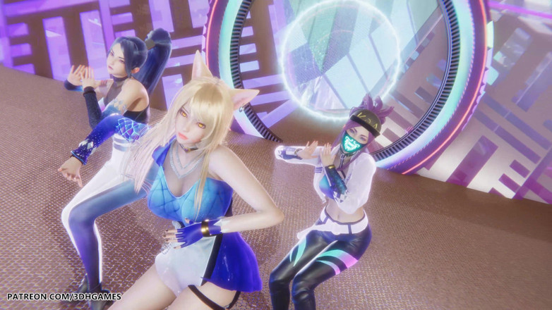 3D-Hentai Games: Mmd Kpop Demon Hunters - Huntrx - Goldene Ahri Akali Kaisa sexy...