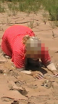 Julie Gets Messy in Mud - Huge Natural 38F Tits Swing in Wet Dirt Outside