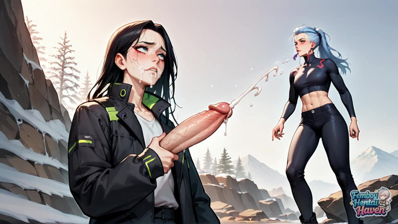 Femboy Hentai Haven: Un munte înzăpezit, un Femboy Wild, și un travestit. un Uber - futai...