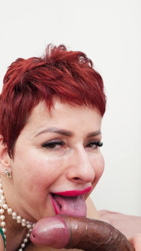 Liza Pinelli Interracial Big Tits Cougar MILF POV Cum Tasting Blowjob