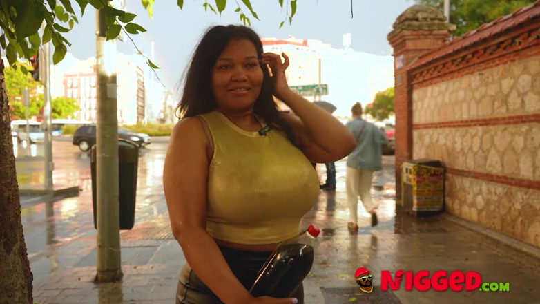 FAKings Black Fix: Black Goddess with Giant Tits Fishes White Cocks on the...