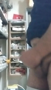 Masculine Bear Stepdaddy Cums in the Office
