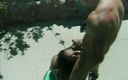 Analiscius: Preciosa nena de ébano follada por el culo en la piscina