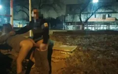 Girl Flashing Naked in the Street Fucking in Public Voyeurs and Caught by the Police