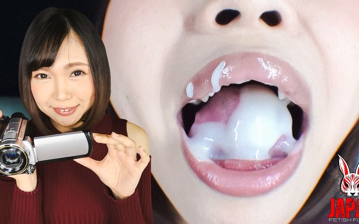 Japan Fetish Fusion: Nanoka Yuhos förföriska tunga - sperma i munnen