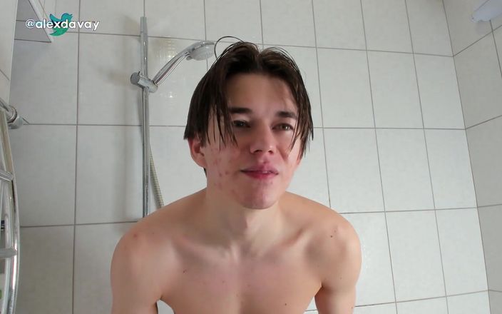 Alex Davey: A New Video for You Guys, Cum Show in Shower...