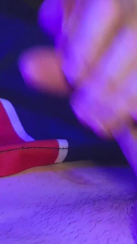 Young Football Player Filling Orgasm and Cum on the Stomach