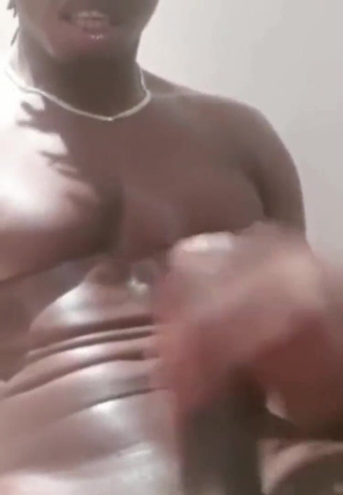 Big black cock BBCee: Nata4sex - Grabing my balls stroking my big dick