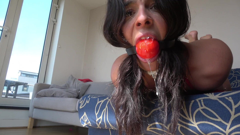Latina Fetish: Latina in: Belt Bound and Ballgagged Catgirl Fhd