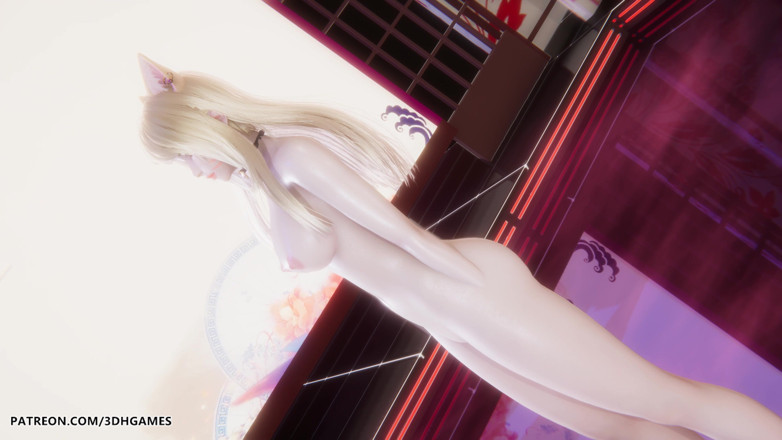 3D-Hentai Games: Mmd Gokuraku Jodo Ahri Sexy Striptease League of Legends Hentai...