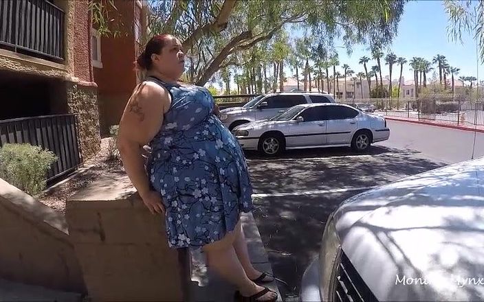 BBW Pleasures: SSBBW stuggles walking to car