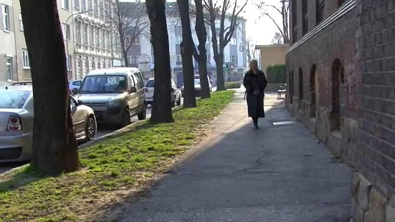 Femdom Austria: Blonde teef pist op de straat