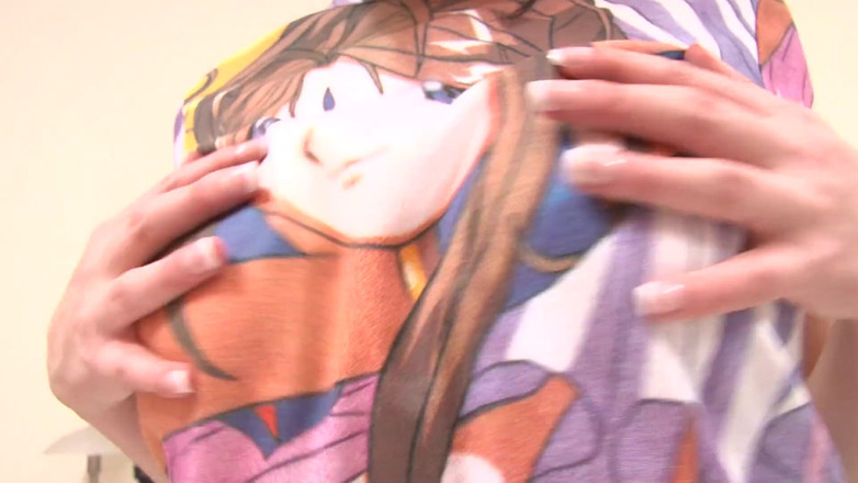 Lesbian Illusion: Stunning teen with huge boobs shows off