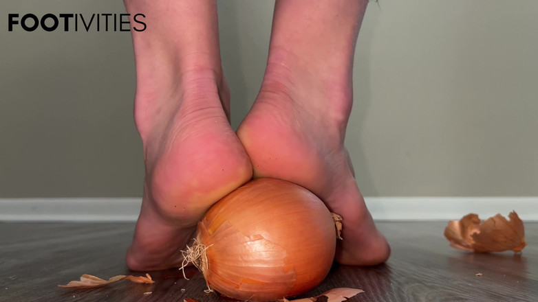 footivities: Pés Esmagam Cebola, 4K Pés, Vídeo POV