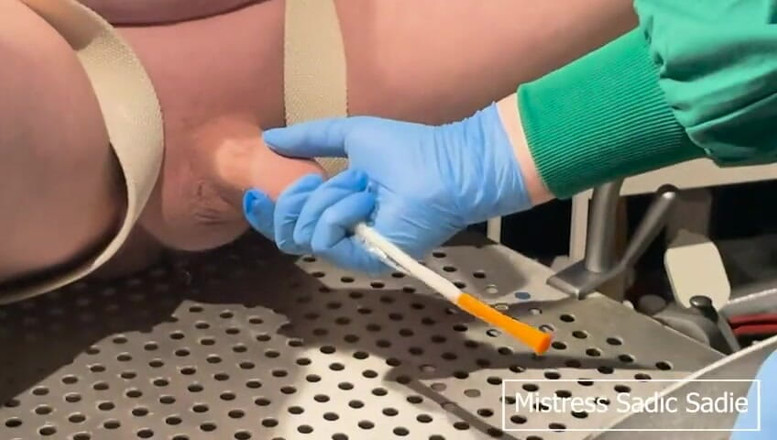 Sadic Sadie: A Simple Catheter Demonstration, Widen His Urethra