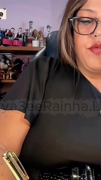 Brazilian BBW MILF Goddess: Green Eyes Red Lips Red Nails Chain Smoking Ignoring You