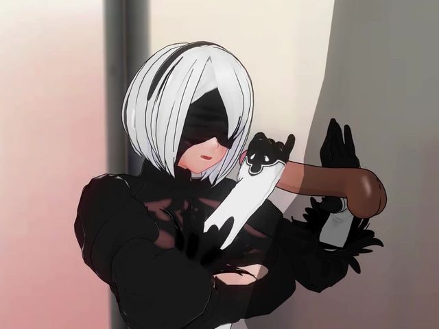 3D Hentai 2b Jerks off Your Cock Gently (H3DC)