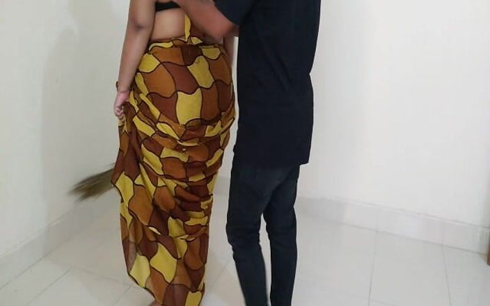Aria Mia: Gujarati Maid Fucked by Owner's Stepson While She Sweeping His...