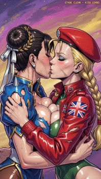 Sexy Chun Li Kissing Cammy