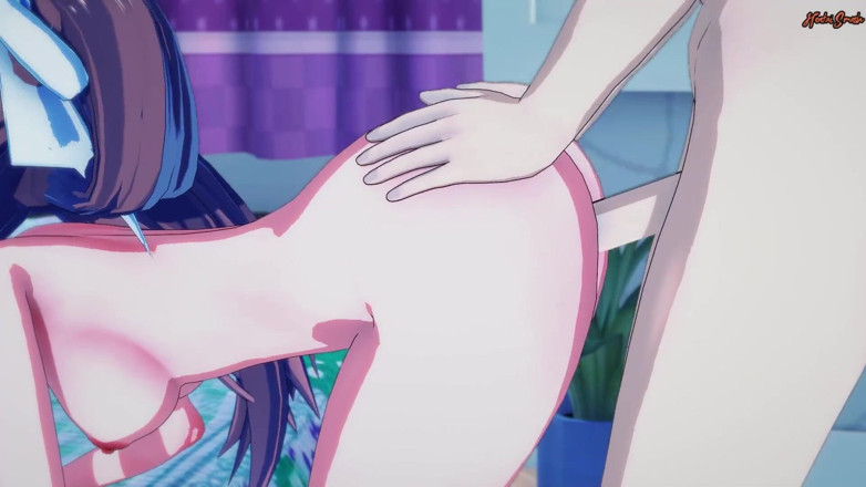 Hentai Smash: Monika domalarak sikilmeden önce döl yutuyor - doki doki edebiyat kulübü Hentai