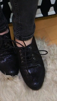Elegante lace-up heels &pura provocação de nylon