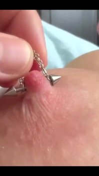 He play with my pierced nipples ... hard play