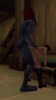 This Chick Is Getting Fucked Hard in the Ass by a Wartroll - Warcraft Porn Parody
