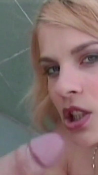 Jasmine Rouge Masturbates on the Terrace Then Gives Her Neighbor a Blowjob