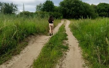 Wife Ventures Out for a Long Walk with Her Bare Ass