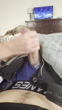 Stroking My Cock on Lunch Break