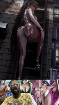 Thicc Fat Ass Eve Teases You on the Ladder with Her Cake