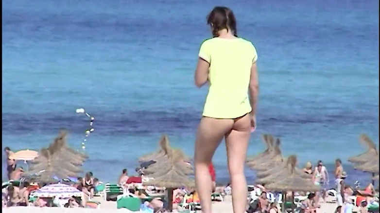 Beachbitches: Pervert chaser on beach