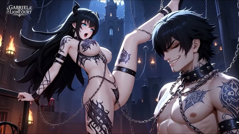 Gabriel de Lioncourt AI: Got dziewczyna związana przez lorda wampirów - BDSM Monster Hentai 1