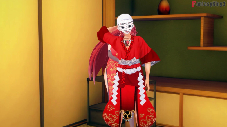 Fantasy king: Rias Gremory, sexe en kimono au festival - DXD NTR Madness...