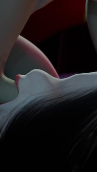 Teen 3 neonové sny. Extrémní hluboké kouření. Cyberpunk sex s prsatou brunetkou