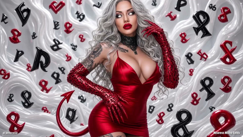 Goddess Misha Goldy: Sein Mund oder meiner, Baby, Version 2
