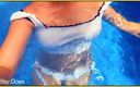 Wifey Does: Evli kadın otel havuzunda sutyensiz sikiliyor