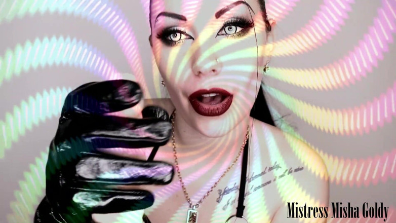 Goddess Misha Goldy: My shiny gloves own you! Strong mind fuck &amp; JOI