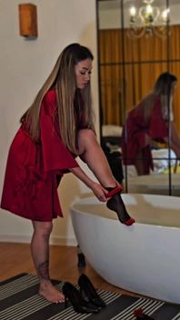 Silk, Stockings and Deep Desires - Bath Time Turns Anal