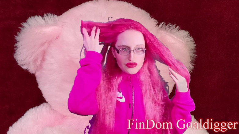 FinDom Goaldigger: Sikilebilir pembe peluş oyuncak dönüşümü