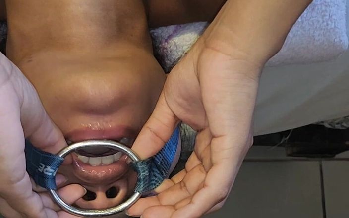 Pietro Montoya: Throat Fuck with Open Mouth Gag and Spit Cum in...