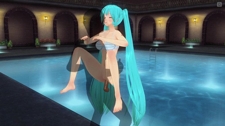 H3DC: HENTAI 3D. Miku rucha się z podnoszeniem pozy